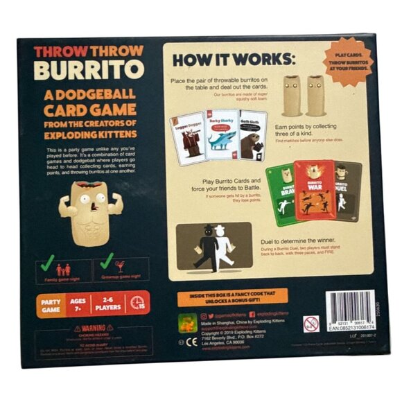 Exploding Kittens Throw Throw Burrito Game-GUC - Picture 3 of 3